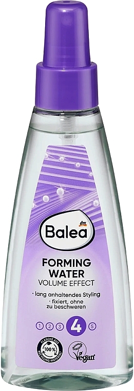Спрей для укладки волос - Balea Forming Water Volumen Effekt № 4 — фото N1