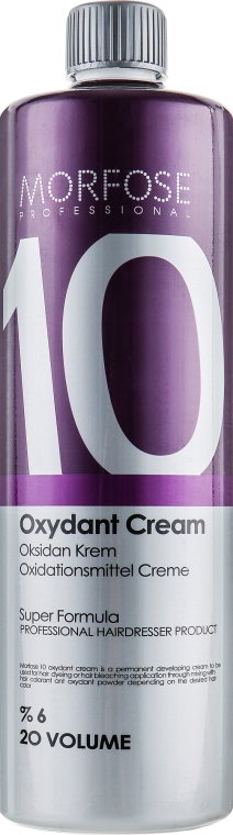 Окислювач 6% - Morfose 10 Oxidant Cream Volume 20 — фото N1