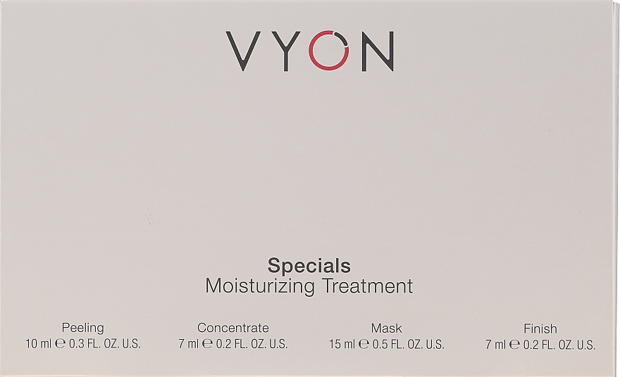 Набір - Vyon Specials Moisturizing Treatment (f/peeling/10ml + f/conc/7ml + f/mask/15ml + f/cr/7ml) — фото N1