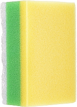 Парфумерія, косметика Прямокутна губка для ванни, жовто-зелена - Ewimark