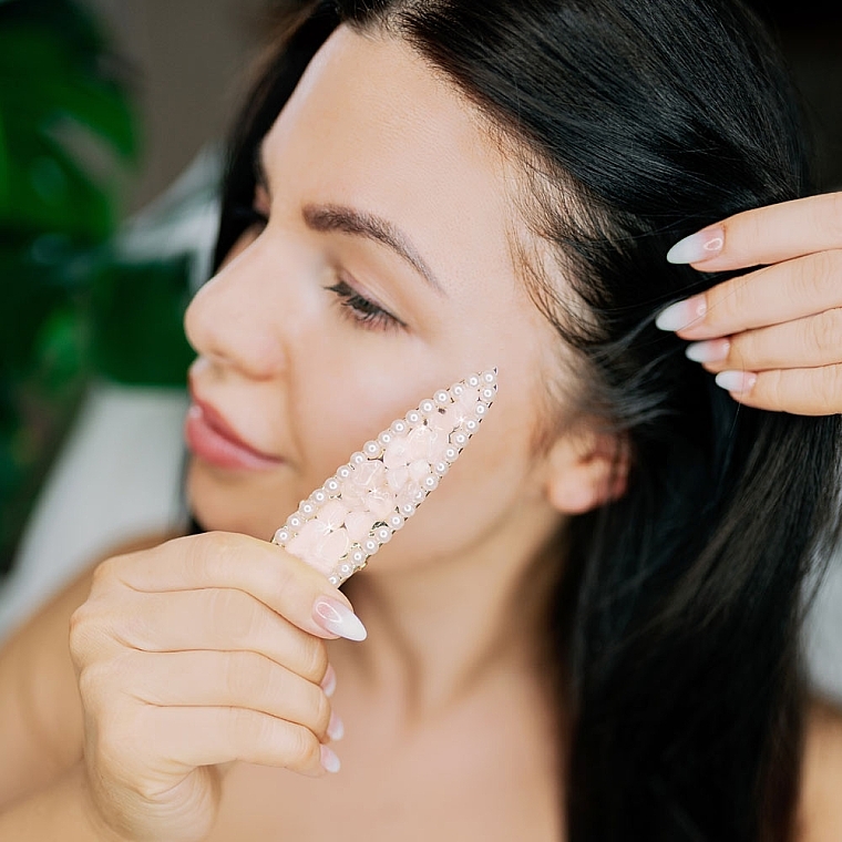 Заколка для волос "Горный хрусталь" - Crystallove Clear Quartz Hair Clip — фото N4