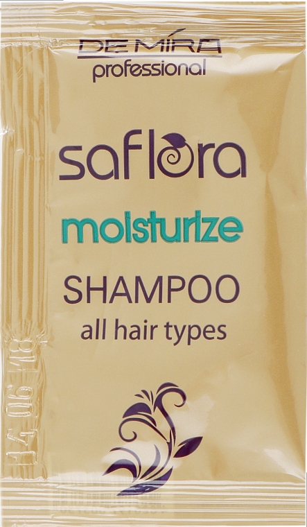 Шампунь для всех типов волос увлажняющий - Demira Professional Saflora Moisturize (пробник)
