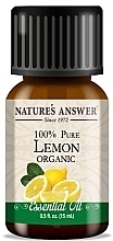 Духи, Парфюмерия, косметика Органическое эфирное масло "Лимон" - Nature's Answer Lemon Essential Oil