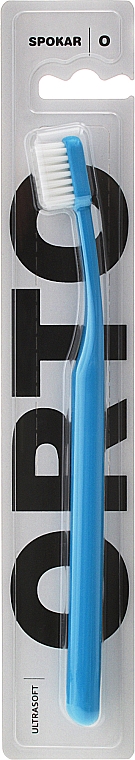 Зубная щетка "Orto", ортодонтическая с U-подобным вырезом, голубая - Spokar Orto — фото N1