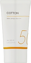 Сонцезахисний крем з оксамитовим фінішем - Missha All Around Safe Block Cotton Sun SPF 50+ PA++++ — фото N1