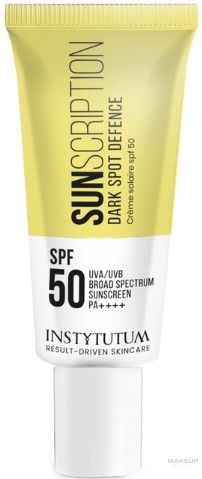 Солнцезащитный крем с осветительным эффектом - Institutum Sunscription Dark Spot Defence SPF50 (мини) — фото 10ml