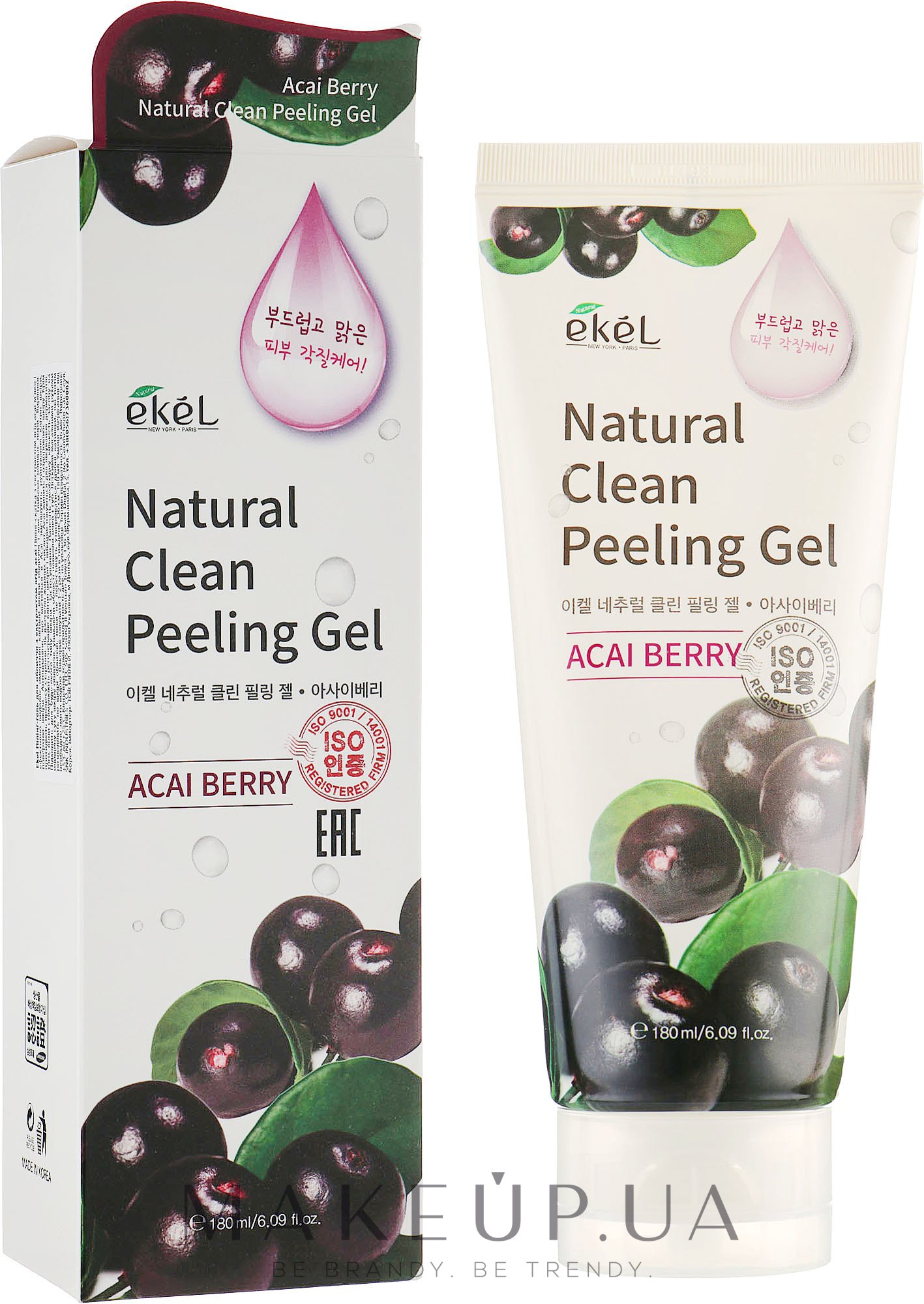Пілінг-гель для обличчя "Ягоди асаї" - Ekel Acai Berry Natural Clean Peeling Gel — фото 180ml