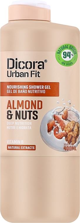 Гель для душа с витамином B "Миндаль и молоко" - Dicora Urban Fit Shower Gel Vitamin B