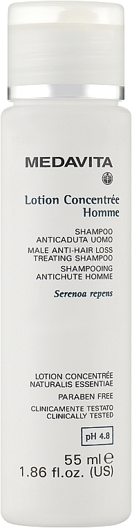 Шампунь проти випадіння волосся - Medavita Lotion Concentree Anti-Hair Loss Shampoo — фото N1