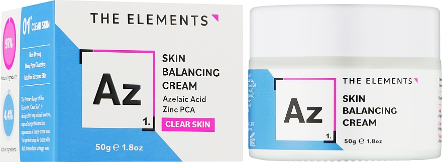 Балансувальний крем з азелаїновою кислотою та цинком - The Elements Skin Balancing Cream — фото N2
