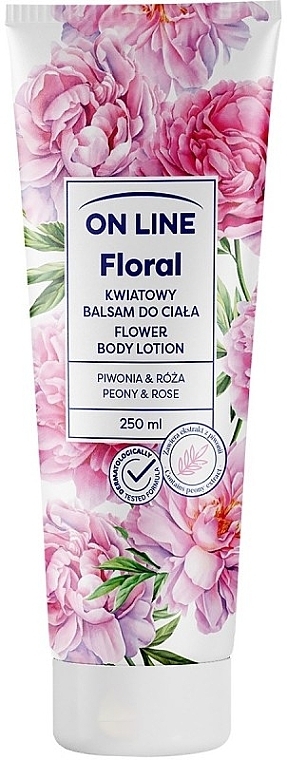 Лосьйон для тіла - On Line Flower Body Lotion Peony & Rose — фото N1