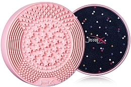 Очищувач для пензлів 2 в 1, рожевий - Jessup Brush Cleaner 2-in-1 Dry & Wet Whisper Pink — фото N1