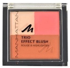 Духи, Парфюмерия, косметика Румяна - Manhattan Trio Effect Blush Rouge & Highlighter