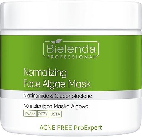 Нормалізувальна маска для обличчя з водоростей - Bielenda Professional Acne Free Pro Expert Normalizing Face Algae Mask — фото N1