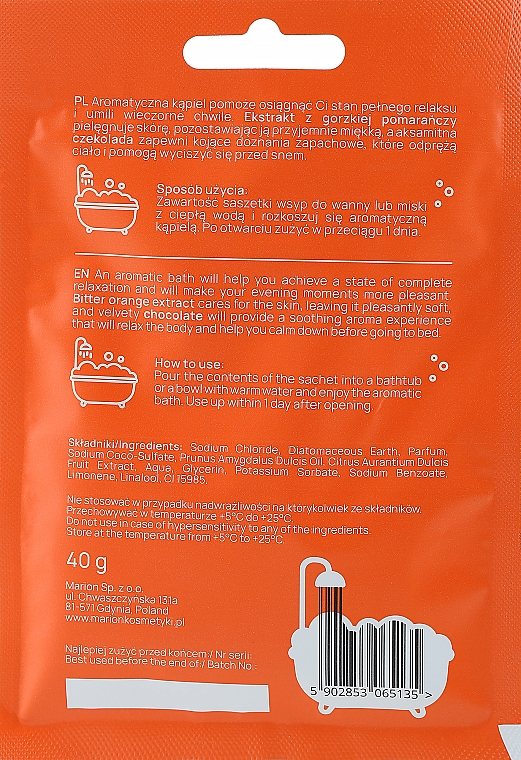 Соль для ванн "Апельсин в шоколаде" - Marion — фото N2