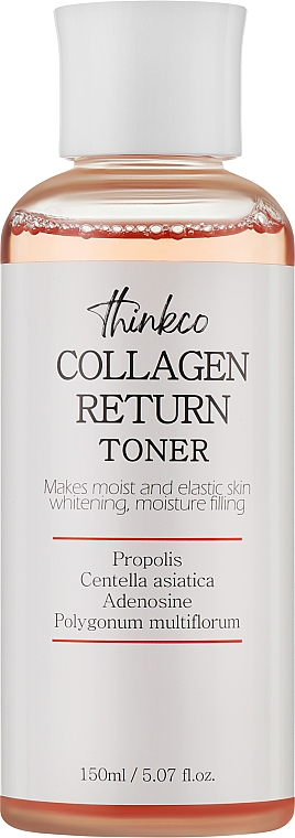 Дерматологический тонер для коррекции морщин и восстановления упругости кожи с коллагеном - Thinkco Collagen Return Toner — фото N1