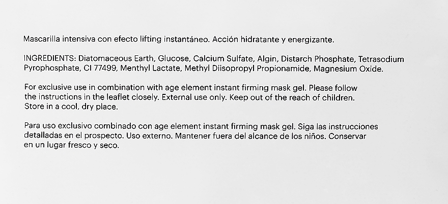 Набор - Mesoestetic Age Element Firming (mask gel/5x25g + mask powder/5x110ml) — фото N4