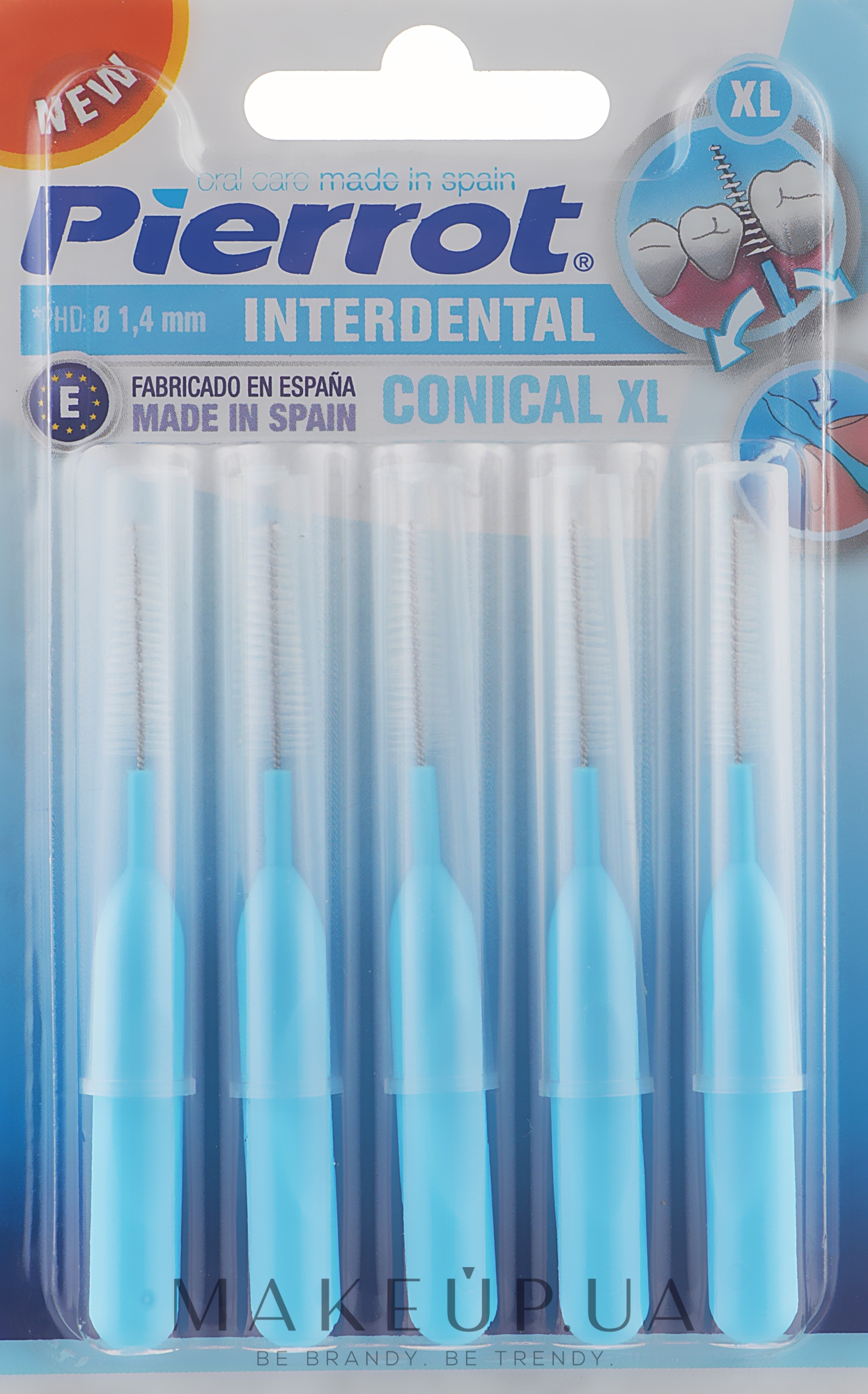 Межзубные ёршики 1,4 мм, 5 шт. - Pierrot Interdental Conical XL Ref.46 — фото 5шт