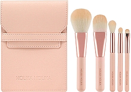 Духи, Парфюмерия, косметика Набор кистей для макияжа, розовый - Holika Holika Nudrop Mini Brush Set