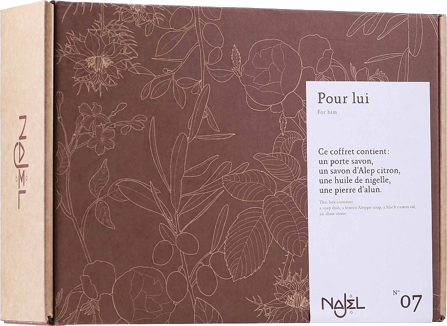 Набор - Najel Pour Lui (oil/125ml + sop/100g + deo/90g + acc/1pc) — фото N1