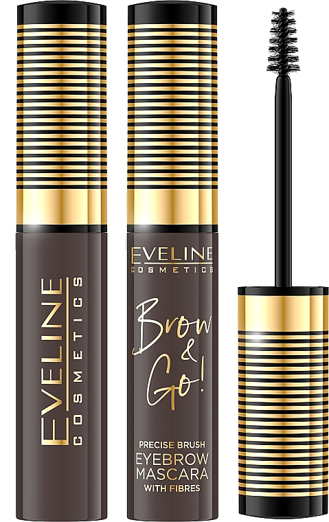 Туш для брів - Eveline Cosmetics Brow & Go! Eyebrow Mascara