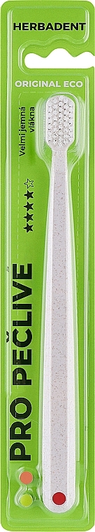 Зубная щетка супер мягкая, в ЭКО упаковке - Herbadent Toothbrush — фото N1