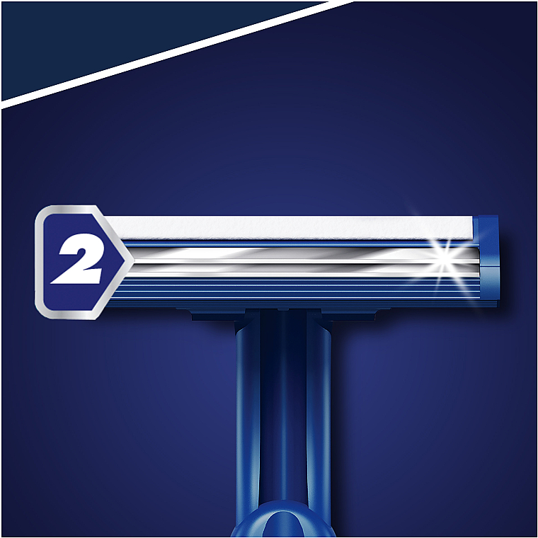 Набор одноразовых станков для бритья с двойным лезвием, 5шт - Gillette Blue II — фото N3