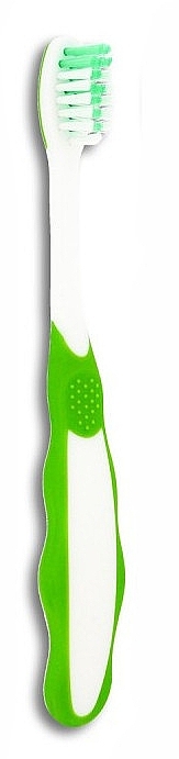 Дитяча зубна щітка, м'яка, від 3 років, біла із салатовим - Wellbee Toothbrush For Kids — фото N1