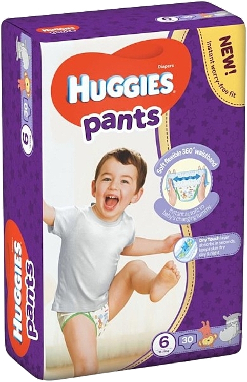 Подгузники-трусики Pants, 6, 15-25 кг, 30 шт. - Huggies  — фото N1