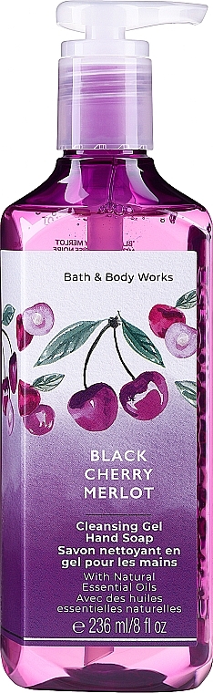 Гель-мыло для рук - Bath & Body Works Black Cherry Merlot Cleansing Gel Hand Soap — фото N1
