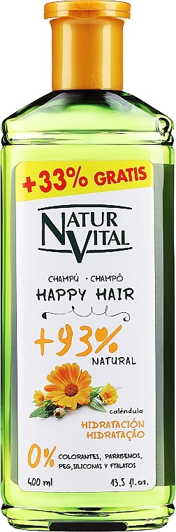 Зволожувальний шампунь для волосся - Natur Vital Happy Hair Moisturising Shampoo — фото N1