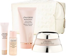 Духи, Парфюмерия, косметика Набор - Shiseido Pflege Set (cr/50ml + foam/50ml + lot/mini/7ml + eye/cr/5ml + bag)