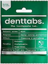 Таблетки для чищення зубів "М'ята" з фтором - Denttabs Teeth Cleaning Tablets Mint With Fluoride — фото N1