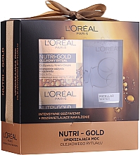 Духи, Парфюмерия, косметика Набор - Loreal Nutri Gold (cr/mask/50ml + cr/oil/50ml + micellar/200ml)