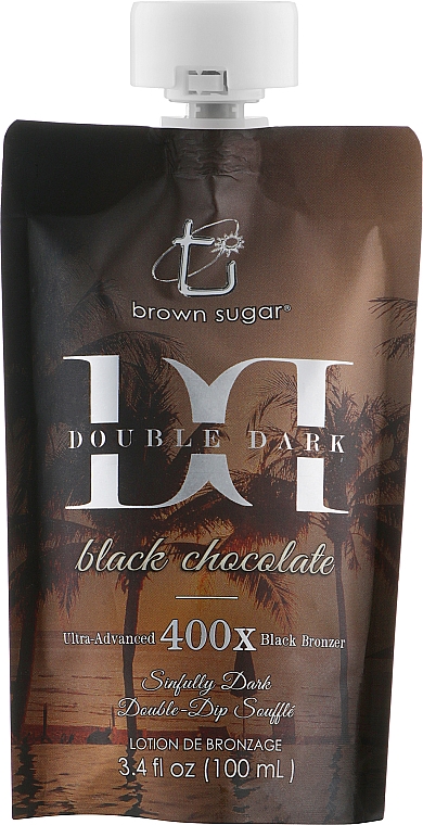 Крем для солярия с ультра-темными бронзантами и мега-силиконами - Brown Sugar Double Black Chocolate 400X — фото N1