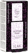 Топовое покрытие для ногтей - Peggy Sage Top Finish Glitter Pink I-Lak — фото N2