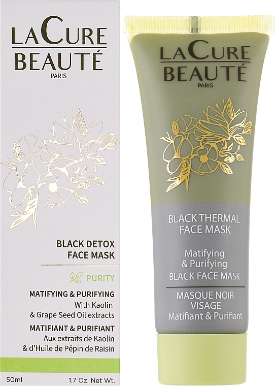 Маска для лица - LaCure Beaute Black Thermal Face Mask — фото N2