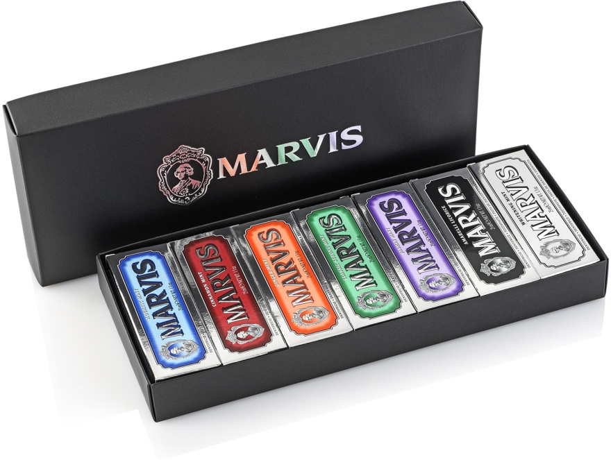 Дорожный набор зубных паст - Marvis 7 Flavours Box (toothpast/7x25) — фото N18