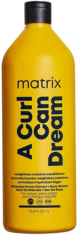 Зволожуючий кондиціонер для хвилястого волосся - Matrix A Curl Can Dream Weightless Moisture Conditioner — фото N4