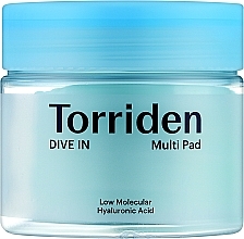 Парфумерія, косметика Тонер-пади з гіалуроновою кислотою для обличчя - Torriden Dive-In Multi Pad