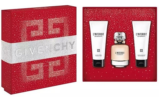 Givenchy L'Interdit Eau de Parfum - Набор (edp/50ml + b/lot/75ml + bath/oil/75ml) — фото N1