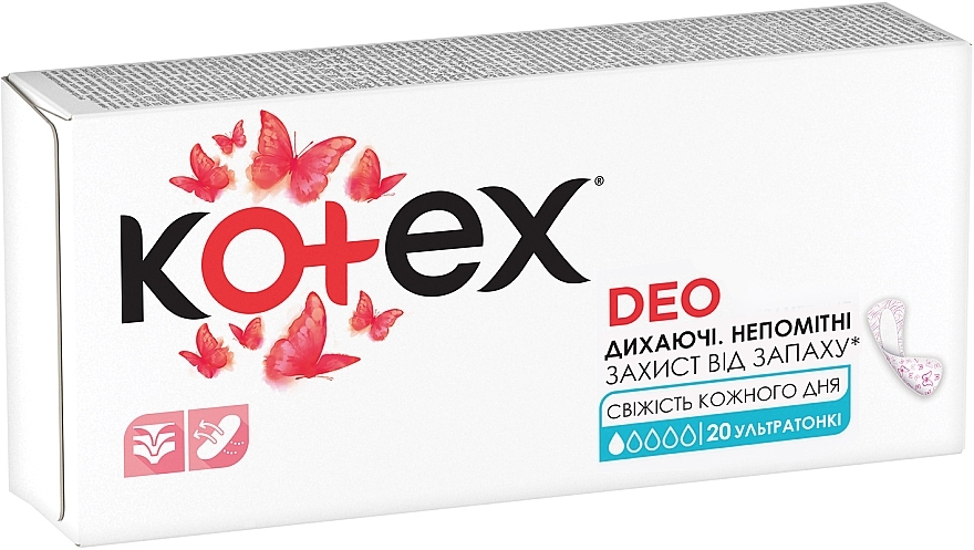 Щоденні гігієнічні прокладки Normal, 20 шт. - Kotex Deo Ultraslim — фото N2