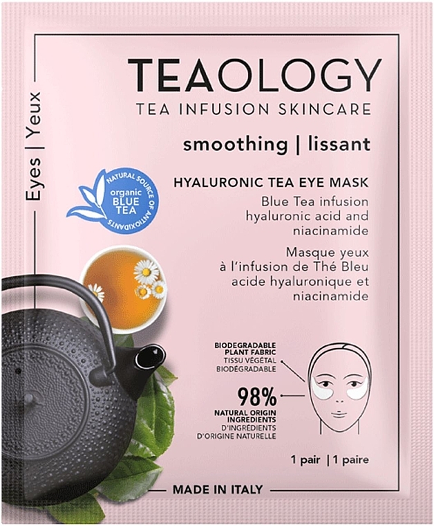 Маска для глаз - Teaology Blue Tea Hyaluronic Eye Mask — фото N1