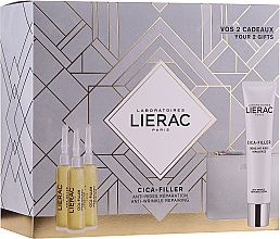 Парфумерія, косметика Набір - Lierac Cica-Filler (serum/30ml + cr/40ml + bag)