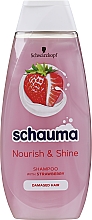 Парфумерія, косметика Шампунь для пошкодженого волосся "Полуниця" - Schauma Nourish & Shine Strawberry Shampoo