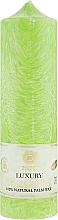 Парфумерія, косметика Свічка з пальмового воску "Колона", 21.5 см, яскраво-зелена - Saules Fabrika Luxury Eco Candle