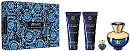 Versace Pour Femme Dylan Blue - Набор (edp/100ml + edp/mini/5ml + sh/g/100ml + b/lot/100ml) — фото N1