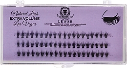 Парфумерія, косметика Накладні вії в пучках, 8 мм B, 60 шт. - Lewer Natural Lash Extra Volume Las Vegas