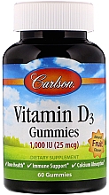 Парфумерія, косметика Дитячі жувальні таблетки з вітаміном D3  - Carlson Labs Kid's Vitamin D3 Gummies