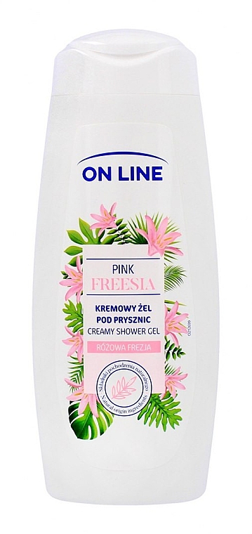 Гель для душу "Рожева фрезія" - On Line Pink Freesia Creamy Shower Gel — фото N1
